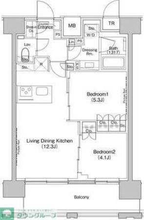 ザ・パークハビオ上北沢の物件間取画像